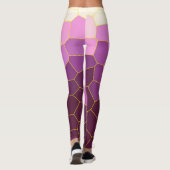 Minimale Abstracte Paarse roze  cellen Leggings (Achterkant)
