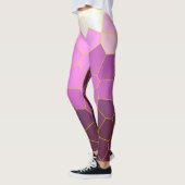 Minimale Abstracte Paarse roze  cellen Leggings (Links)