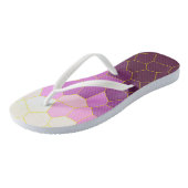 Minimale Abstracte Paarse roze cellen Teenslippers (Schuin)