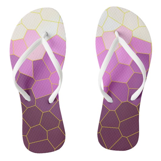 Minimale Abstracte Paarse roze cellen Teenslippers (Voetbed)