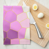 Minimale Abstracte Paarse roze cellen Theedoek (Quarter Fold)
