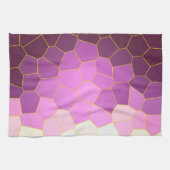 Minimale Abstracte Paarse roze cellen Theedoek (Horizontaal)