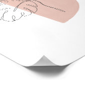 Minimale Abstracte palmlef Blush Pink Art-afdrukke Poster (Hoek)