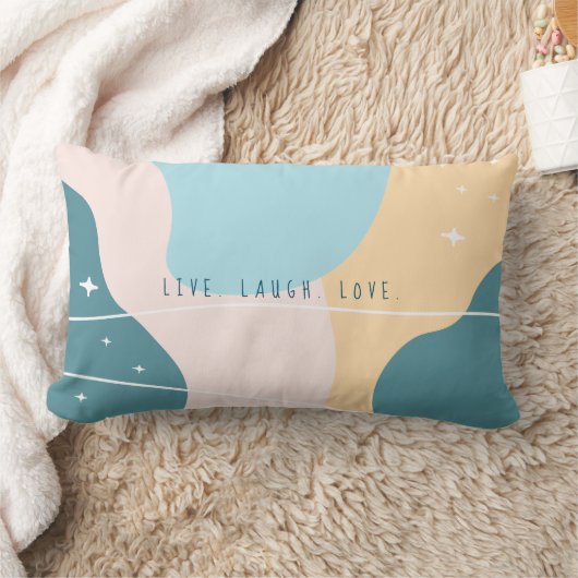 Minimale Abstracte pasta Blauw en Geel Kussen (Deken)