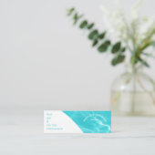 Minimale Abstracte poolrimpels Mini Visitekaartje (Staand voorkant)