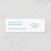 Minimale Abstracte poolrimpels Mini Visitekaartje (Achterkant)