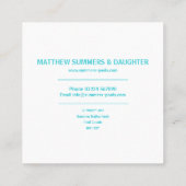 Minimale Abstracte poolrimpels Vierkante Visitekaartje (Achterkant)