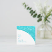 Minimale Abstracte poolrimpels Vierkante Visitekaartje (Staand voorkant)