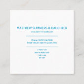 Minimale Abstracte poolrimpels Vierkante Visitekaartje (Achterkant)