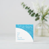 Minimale Abstracte poolrimpels Vierkante Visitekaartje (Staand voorkant)