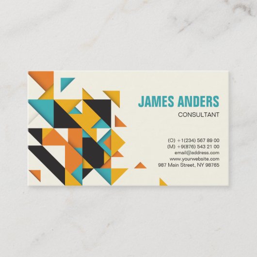 Minimale Abstracte professionele vormgeving voor m Visitekaartje (Voorkant)