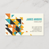 Minimale Abstracte professionele vormgeving voor m Visitekaartje (Voorkant)