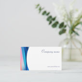 Minimale abstracte QR-code blauw Visitekaartje (Staand voorkant)