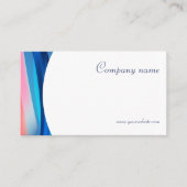 Minimale abstracte QR-code blauw Visitekaartje (Voorkant)