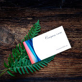 Minimale abstracte QR-code blauw Visitekaartje