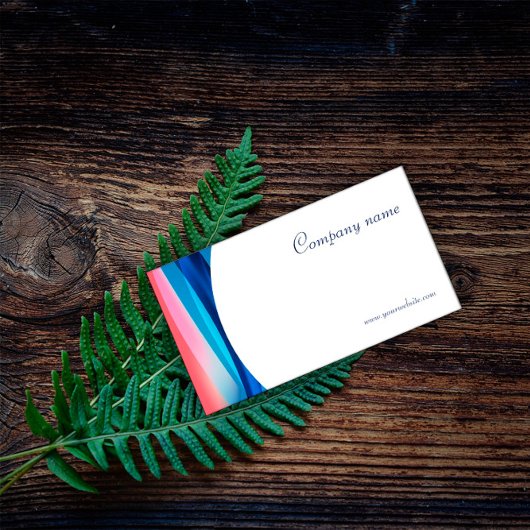 Minimale abstracte QR-code blauw Visitekaartje