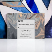 Minimale Abstracte raceweddenschap met zwarte grij RSVP Kaartje