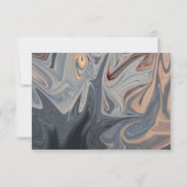 Minimale Abstracte raceweddenschap met zwarte grij RSVP Kaartje (Achterkant)