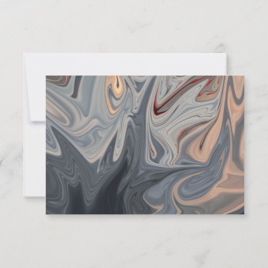 Minimale Abstracte raceweddenschap met zwarte grij RSVP Kaartje (Achterkant)