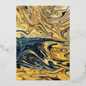 Minimale Abstracte raceweddenschappen met zwarte e Folie Uitnodiging (Achterkant)