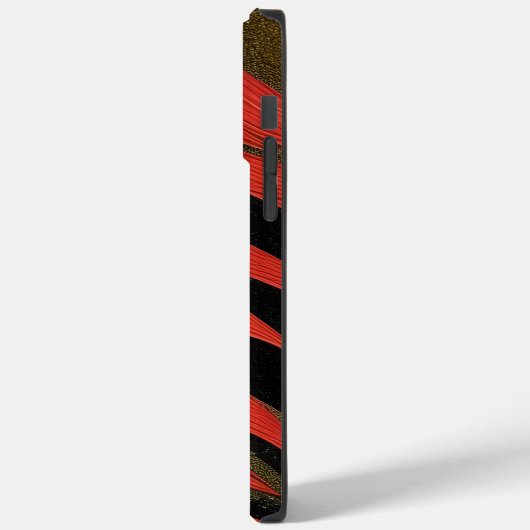 Minimale Abstracte rode en zwarte lijnen Case-Mate iPhone Case (Achterkant / Links)