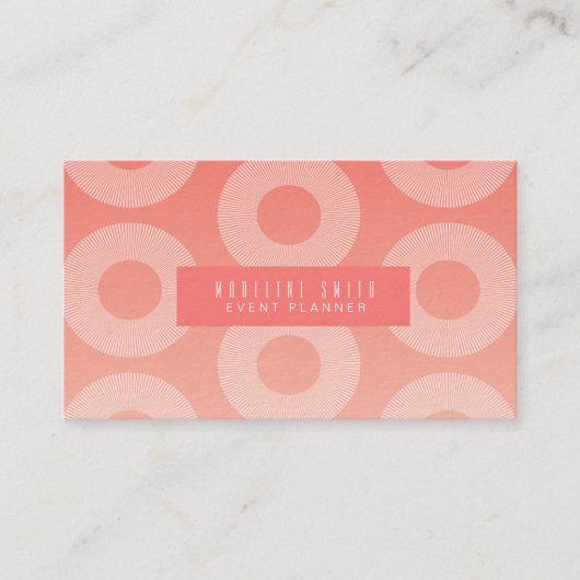 Minimale Abstracte rondcirkelvormige koraalringen Visitekaartje (Voorkant)