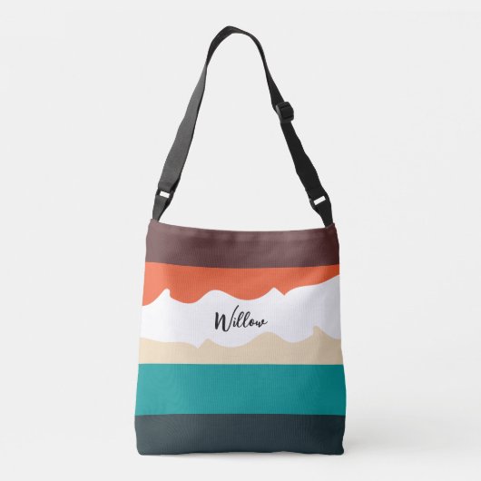 Minimale Abstracte Schattigee Eenvoudige Kleurblok Crossbody Tas (Achterkant)