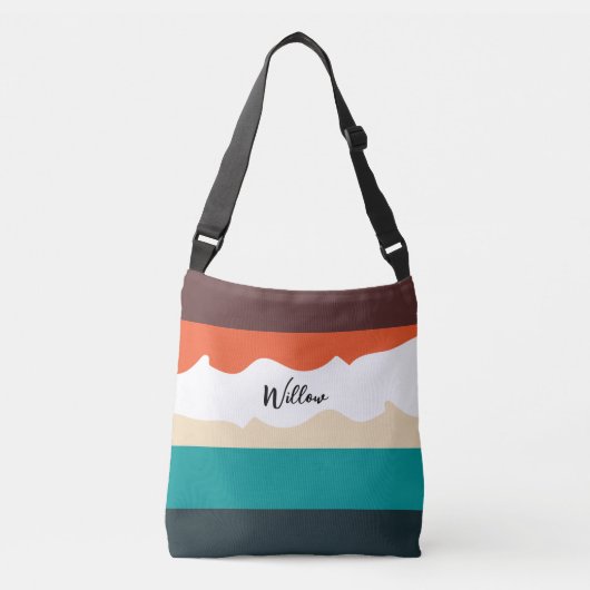 Minimale Abstracte Schattigee Eenvoudige Kleurblok Crossbody Tas (Voorkant)