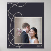 Minimale Abstracte speciale foto van Navy Blue Poster (Voorkant)