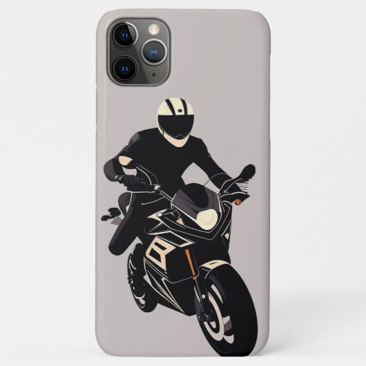 Minimale abstracte sportieve motorrijder Case-Mate iPhone case (Achterkant)