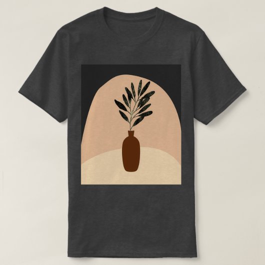 Minimale Abstracte vorm D van moderne terraccota-b T-shirt (Design voorkant)