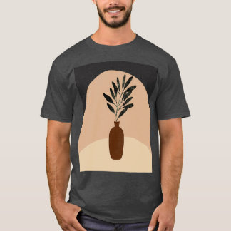 Minimale Abstracte vorm D van moderne terraccota-b T-shirt