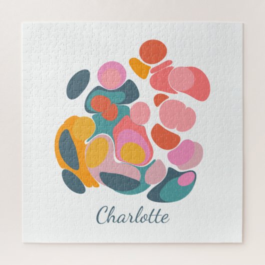 Minimale Abstracte vormen Kunst | Gepersonaliseerd Legpuzzel (Verticaal)