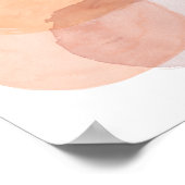 Minimale Abstracte vormen van Waterverf van pasta' Poster (Hoek)