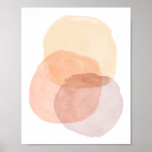 Minimale Abstracte vormen van Waterverf van pasta' Poster (Voorkant)