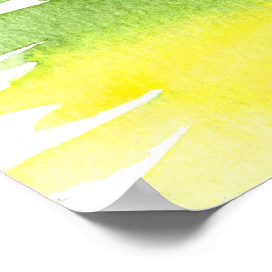 Minimale Abstracte Waterverf heuvels 2 Poster (Hoek)