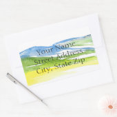 Minimale Abstracte Waterverf Hills 2 labels (Envelop)