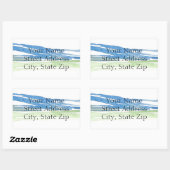 Minimale Abstracte Waterverf Hills 4 labels (Vel)