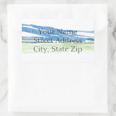 Minimale Abstracte Waterverf Hills 4 labels (Tas)