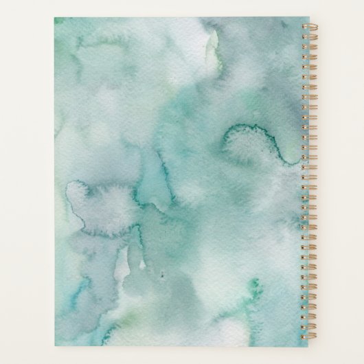 Minimale Abstracte Waterverf Planner Journal (Achterkant)