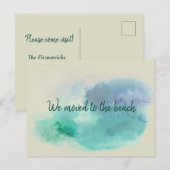 Minimale Abstracte Waterverf Verplaatst naar het s Briefkaart (Voorkant / Achterkant)