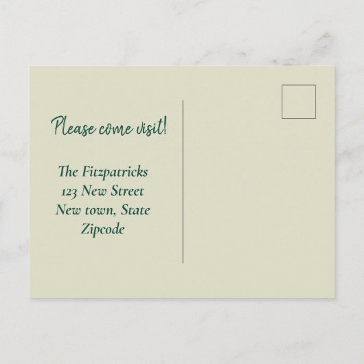 Minimale Abstracte Waterverf Verplaatst naar het s Briefkaart (Achterkant)