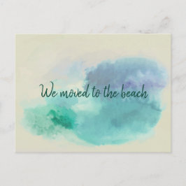 Minimale Abstracte Waterverf Verplaatst naar het s Briefkaart