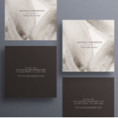 Minimale abstracte waterverf zwart-wit vierkante visitekaartje
