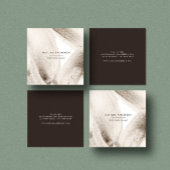 Minimale abstracte waterverf zwart-wit vierkante visitekaartje