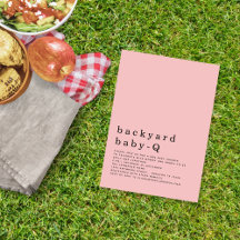 Minimale achtertuin Baby Q BBQ Shower Pink