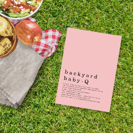 Minimale achtertuin Baby Q BBQ Shower Pink Kaart