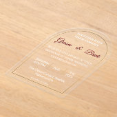 Minimale Acryl bruiloft uitnodiging. Uitnodigingen (Laagn)