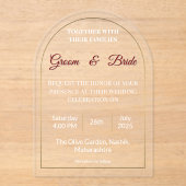 Minimale Acryl bruiloft uitnodiging. Uitnodigingen (Voorkant)