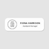 Minimale add Logo werknemer Naamplaatje (Voorkant)